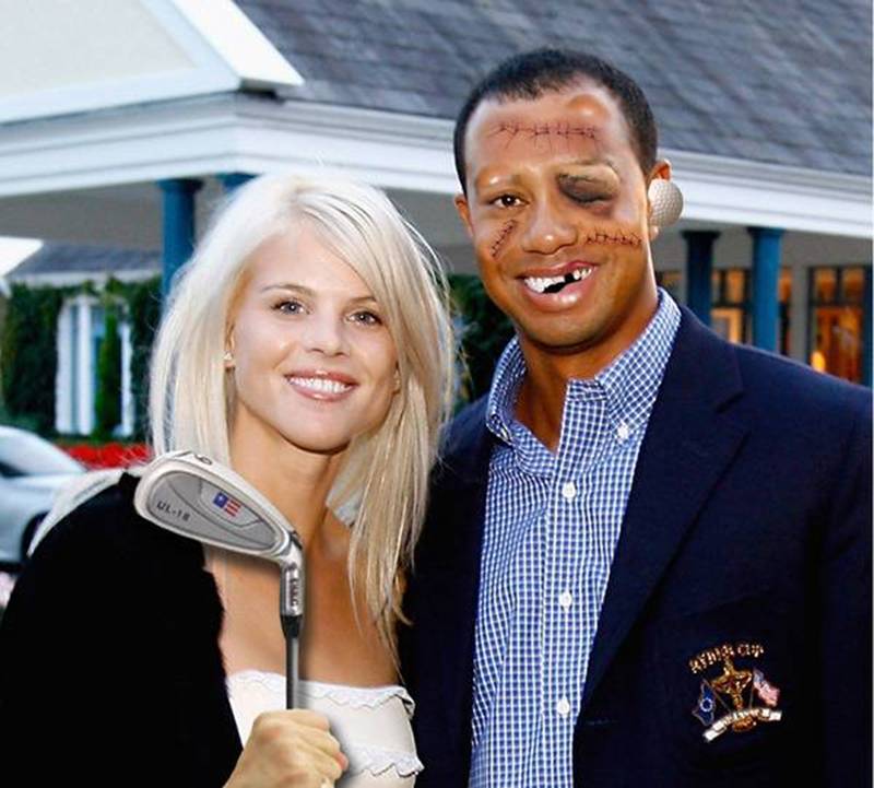 Tiger Woods and wife (for now) 